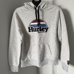 Hurley Men's Hooded Sweatshirt - Grey - Size Medium